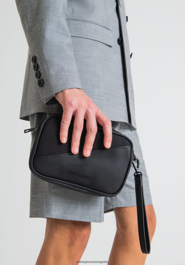 Antony Morato hombres negro bolso de popelina y piel sintetica accesorios N884TJ353 N884TJ353 Ropa Comoda Antony Morato Antony Morato Espana Descuento por volumen en toda la ropa de Antony Morato