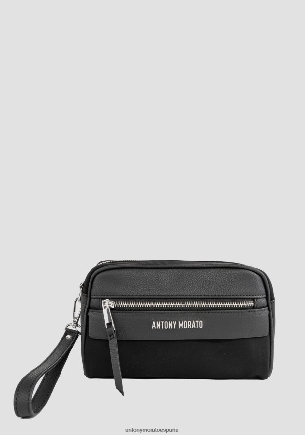 Antony Morato hombres negro bolso de popelina y piel sintetica accesorios N884TJ353 N884TJ353 Ropa Comoda Antony Morato Antony Morato Espana Descuento por volumen en toda la ropa de Antony Morato