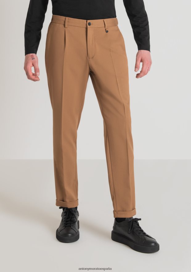 Antony Morato hombres 2098 Pantalon gustaf carrot fit de tejido mixto viscosa elastica con cinturilla elastica ropa N884TJ278 N884TJ278 Ropa Comoda Antony Morato Antony Morato Espana Descuento por vol...